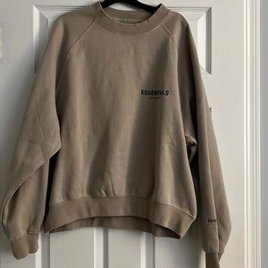 Essentials Fear Of God Women's Tan Crew Neck Sweatshirt. New with tags. Small